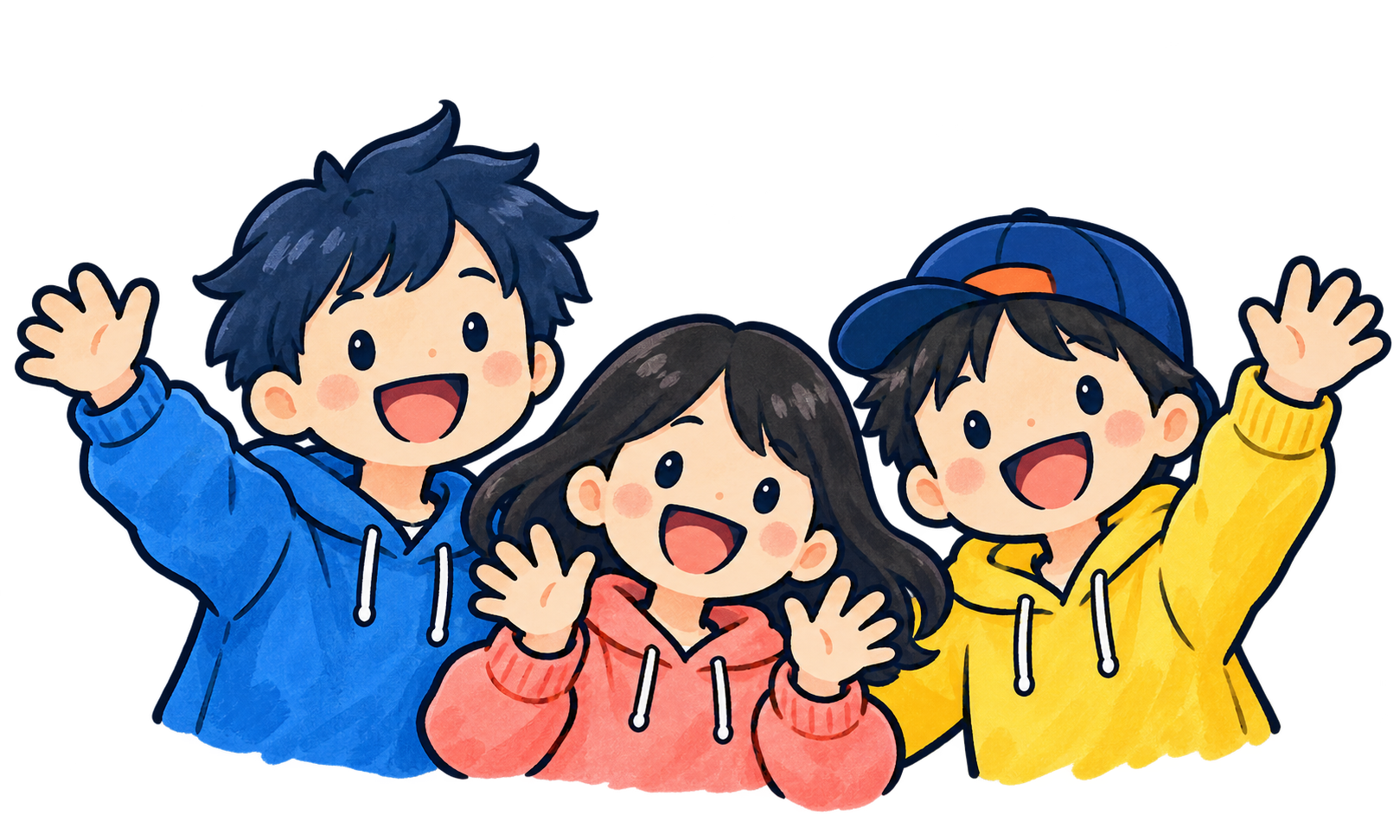 ものづくりを楽しむ子どもたちのイメージイラスト